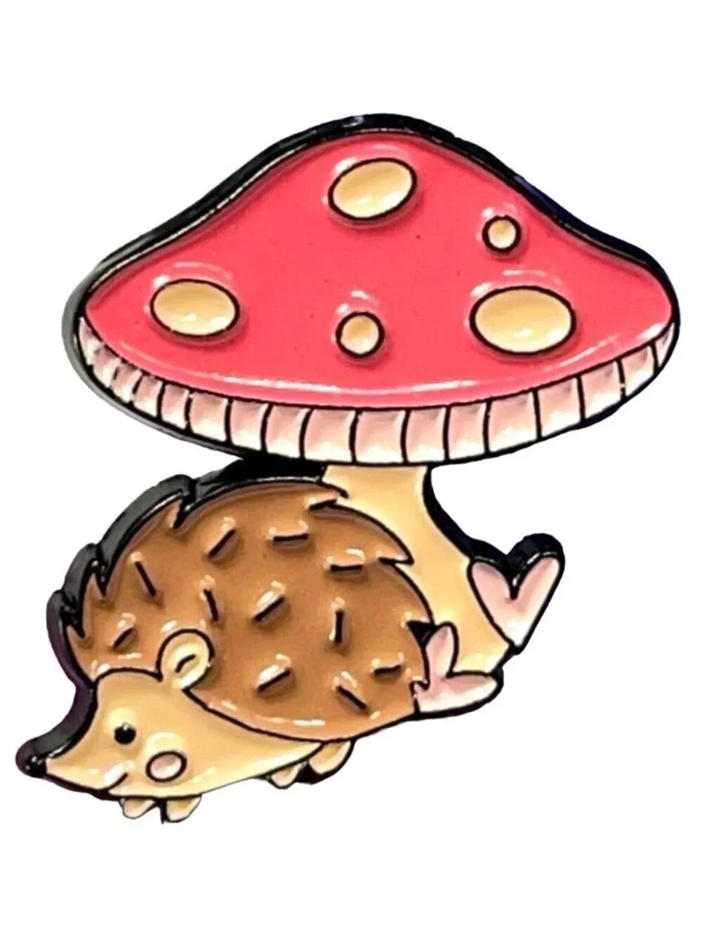 Hedgehog Mushroom Lapel Pin Animal Pet Jewelry Badge Brooch Pin Accessories